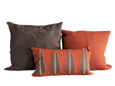 Set of decorative cushion 3D model