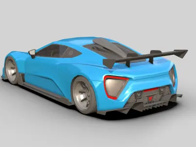 Sport Car 2025  Low-poly 3D model
