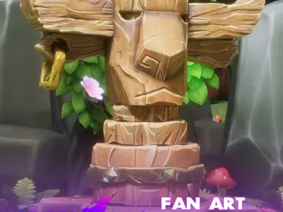 Fantasy Bull Statue - Stylized Game Asset for Unreal - Unity 3D model