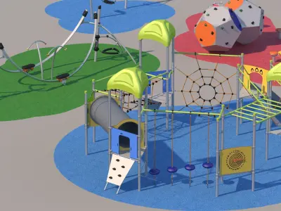 Modern playground 2 3D model