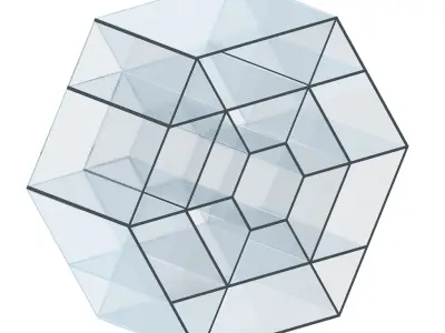 Glassy Hexagonal Shelf 3D print model