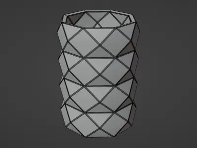 Pen Pencil Holder geometric dark blue 3D print model