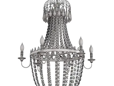 Wellmet French Empire Crystal Chandelier 3D model