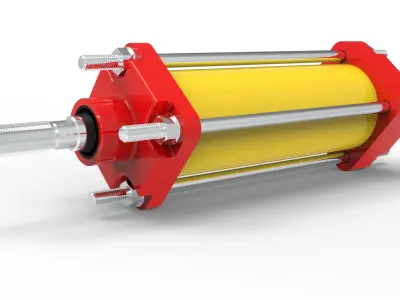 Pneumatic cylinder 3D model