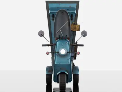 Motorcycle or Food Delivery Sushi Scooter  3D model