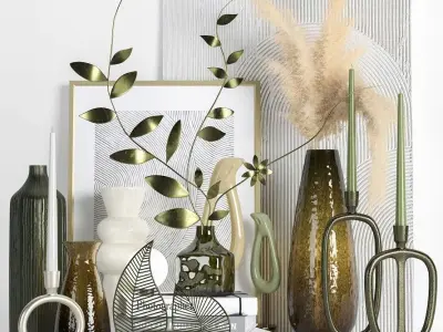 Decorative set 01 3D model 5