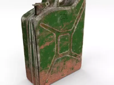 Jerry Can Weathered PBR Low-poly 3D model