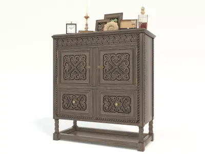 Classic European style Cabinet and Decoration 5 3D model