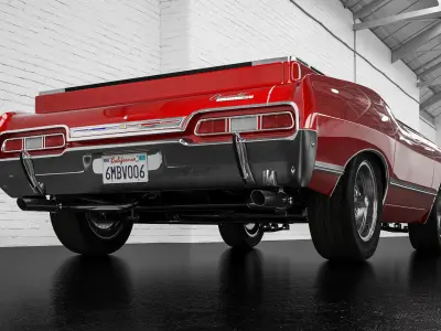 Pool Table Chevrolet Impala 1967 3D model