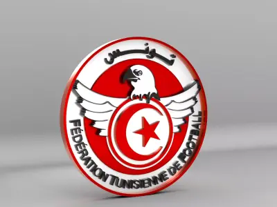 Tunisia National Soccer Team Logo 3D model