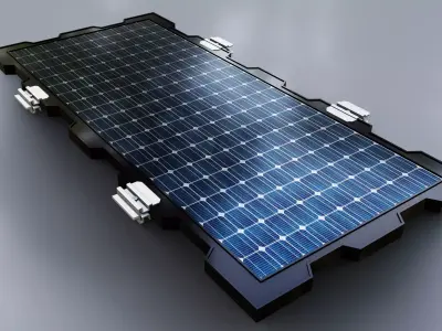160W 1480x670x35mm New Frame Solar Panel 3D model