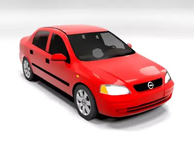 OPEL ASTRA G 4 DOOR LOWPOLY Low-poly 3D model