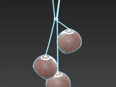 SOFT CERAMIC CLUSTER CHANDELIER 3D model