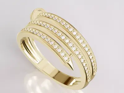 Jewelry Diamond Ring Model RG13 Free 3D print model