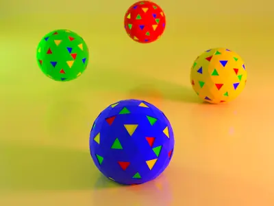 Kid Toy Ball Lowpoly 3D model Free low-poly 3D model