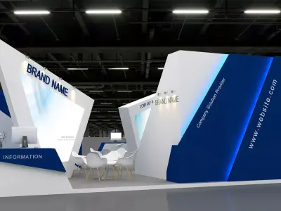 3D Booth Model 3D model purchase