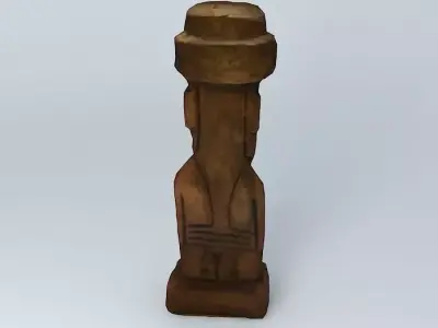 Moai wooden statue Free 3D model