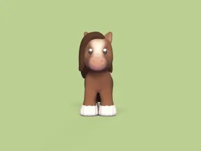Cute Little Horse 3D print model