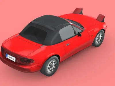 Mazda MX-5 1989 Low-poly 3D model