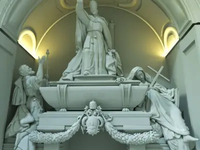 Pope sculpture 3d scene 3D model
