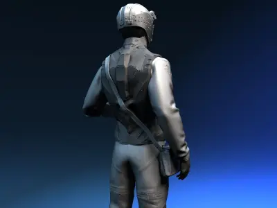 Futuristic Male Character 3D model