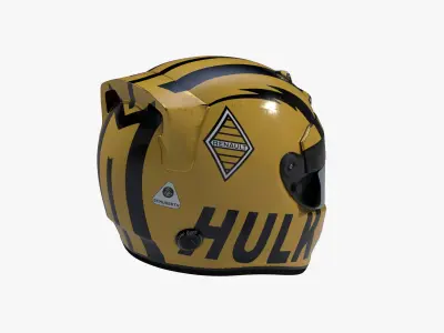 Hulkenberg helmet 2019 Low-poly 3D model