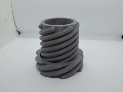 Flowerpot3 screw 3D print model