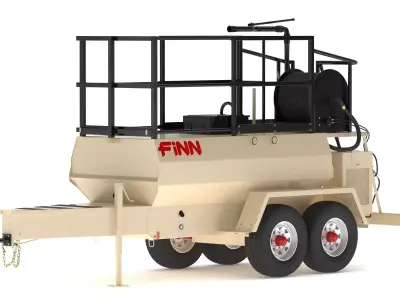 FINN T120T Hydroseeder Trailer 2024 3D model