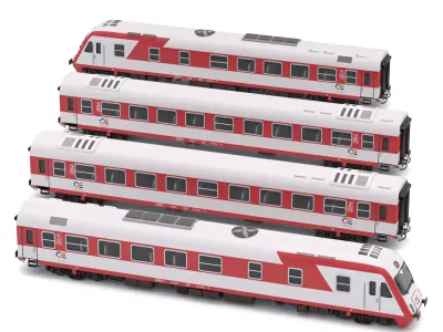 AEG DE IC-2000N Passenger Train 3D model