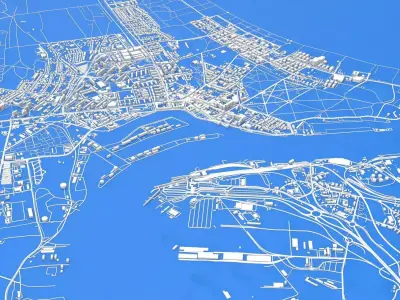 Cityscape Swinoujscie Poland 3D model