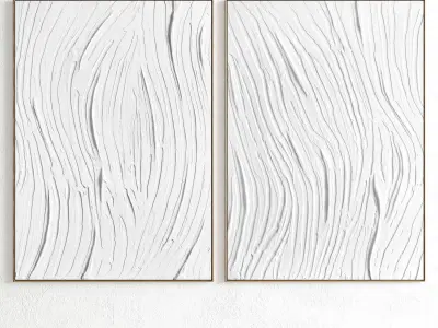 Plaster Two Photo Frame 282 Low-poly 3D model