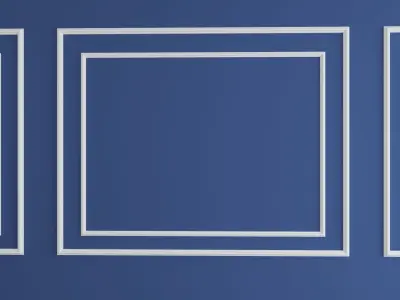 Wall Paneling Set 3D model Low-poly 3D model