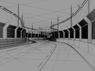 Car Race Track 3D model