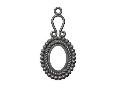 Silver Antique and traditional pendant or earring Free 3D print model