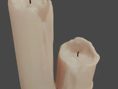 Candles two 3D model