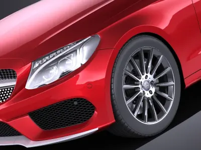 Mercedes-Benz C-class Coupe 2018 VRAY 3D model