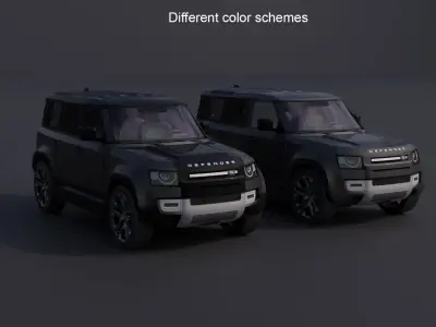 Land Rover Defender 110 Low-poly 3D model