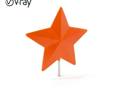 Rustic Star Decoration Model Pack Low-poly 3D model