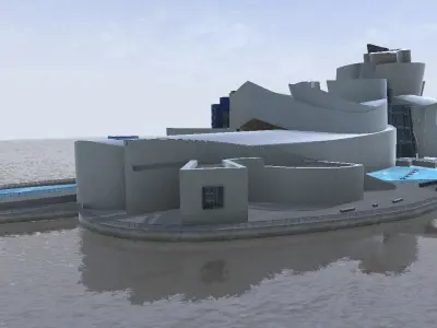 Guggenheim Museum Bilbao Low-poly 3D model