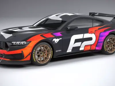 Mustang GT4 Racecar 2024 3D model