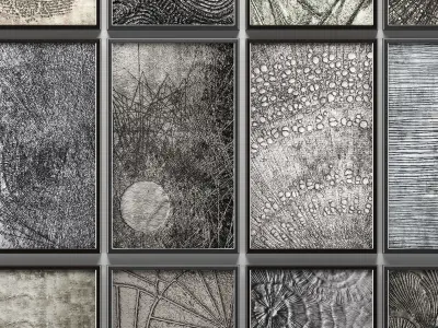 Collection of paintings for walls 10 3D model