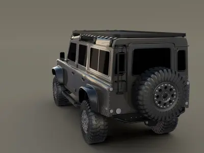 3D Land Rover Defender 110 Custom 3D model