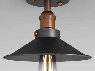 retro semi flush 3D model