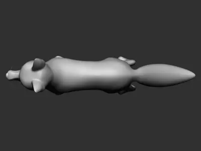 fox 3d print model egyptian dog 3D model