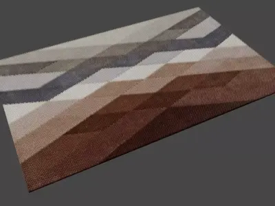 Carpet Modern - Mat - Tapete Low-poly 3D model