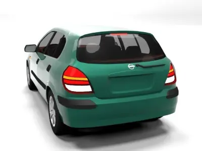 NISSAN ALMERA 5DOOR LOWPOLY Low-poly 3D model