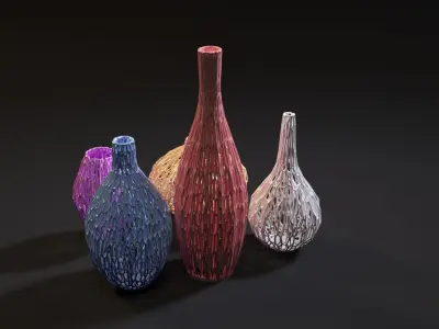 Set of decorative vases 3D print model