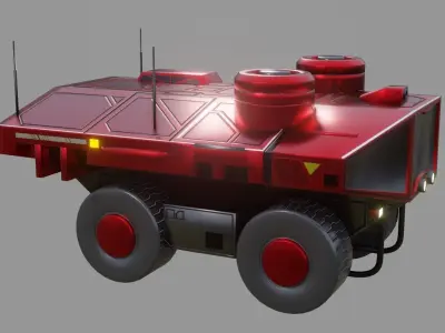 Sci-Fi Rover - Low Poly - Game Ready - PBR Low-poly 3D model