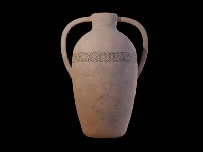 Antique Greek Urn Vase Low-poly 3D model
