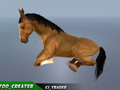 Horse Rigged-Animated 3D Model 3D model